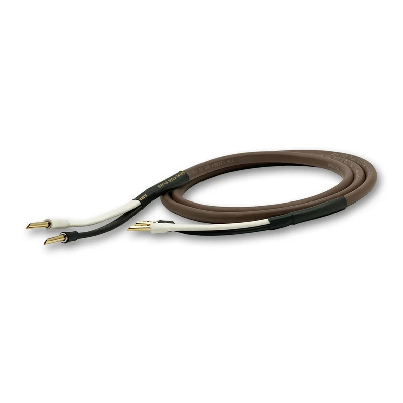 Analysis Plus Chocolate Oval Speaker Cable - 15 Foot - Spade to Banana - Pair