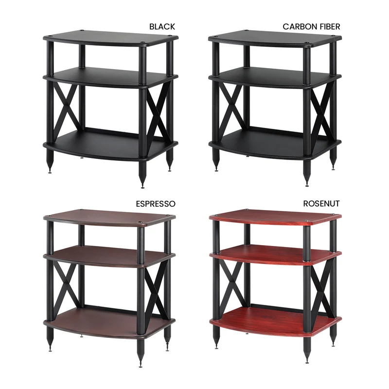 Pangea Audio Turntable Stand with Vinyl Record Storage - Carbon Fiber