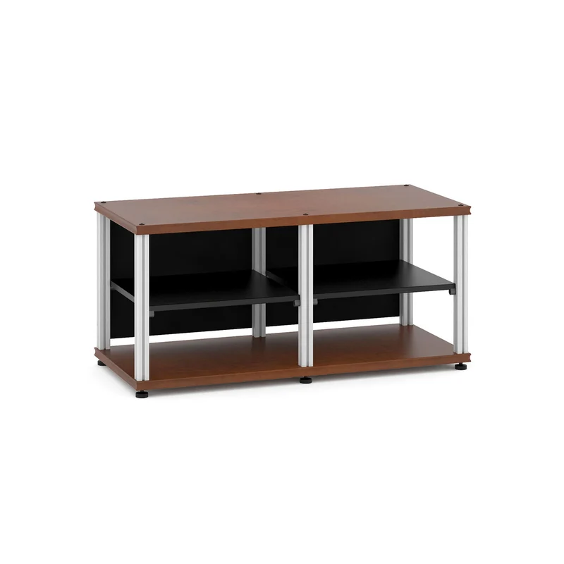 Salamander Synergy Twin 20 Rack Base - Cherry Shelves - Aluminum Posts