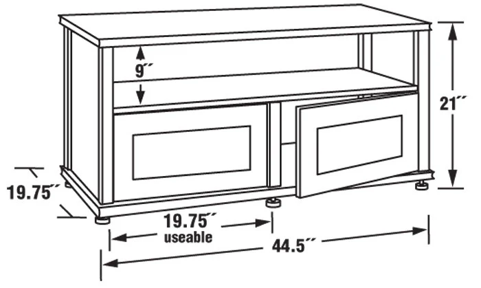 Salamander Synergy Twin 20 OC with Double-Width Shelf - Black Oak/Black