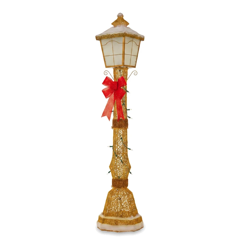 Christabelle 1.5m Festive Lamp Post Christmas Light Up Display LED Outdoor Indoor Xmas Yard Lawn Statue Home Decor