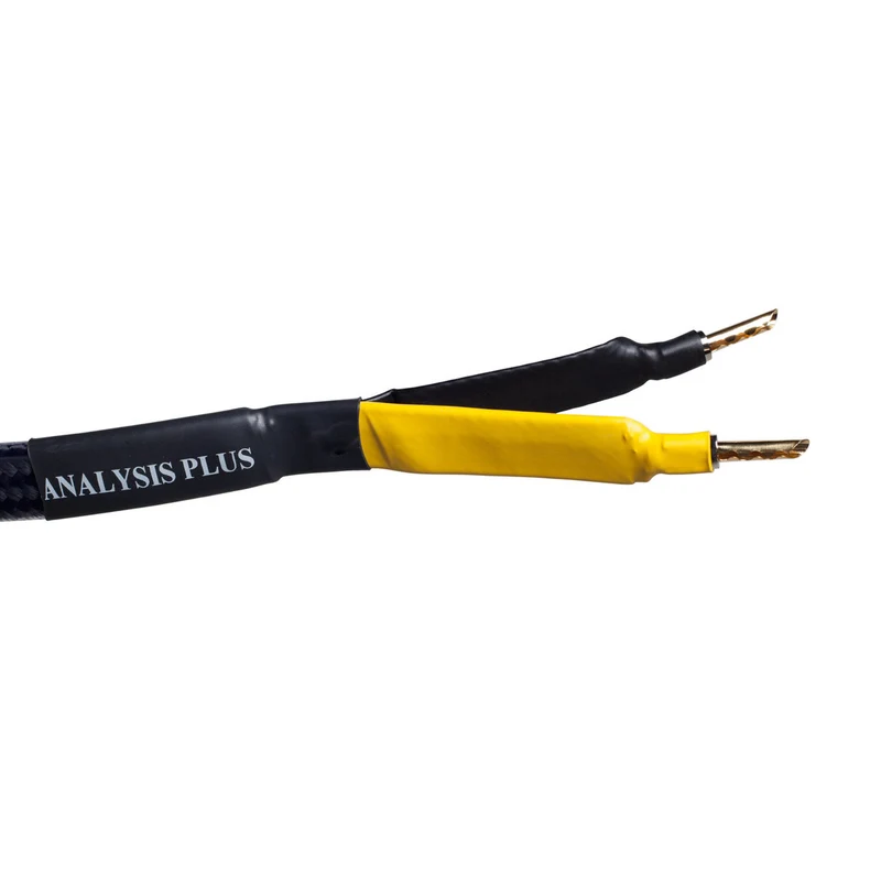 Analysis Plus Black Mesh Oval 9 Speaker Cable - 15 Foot - Banana to Spade - Pair