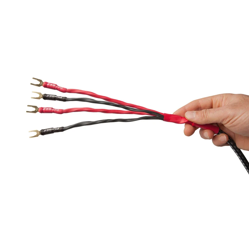 AudioQuest Type 8 Speaker Cable - PREMIUM No Frills Termination - 12 Foot Pair - Bi-Wire Spades to Spades