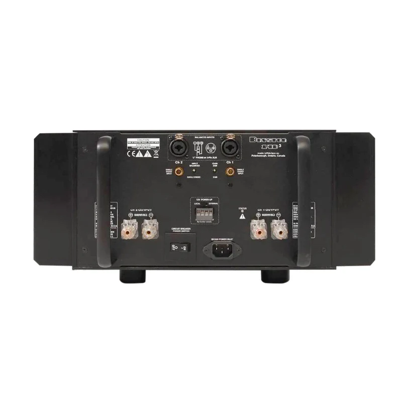 Bryston 14B³ Stereo Power Amplifier - Black - 19 Inch - Handles