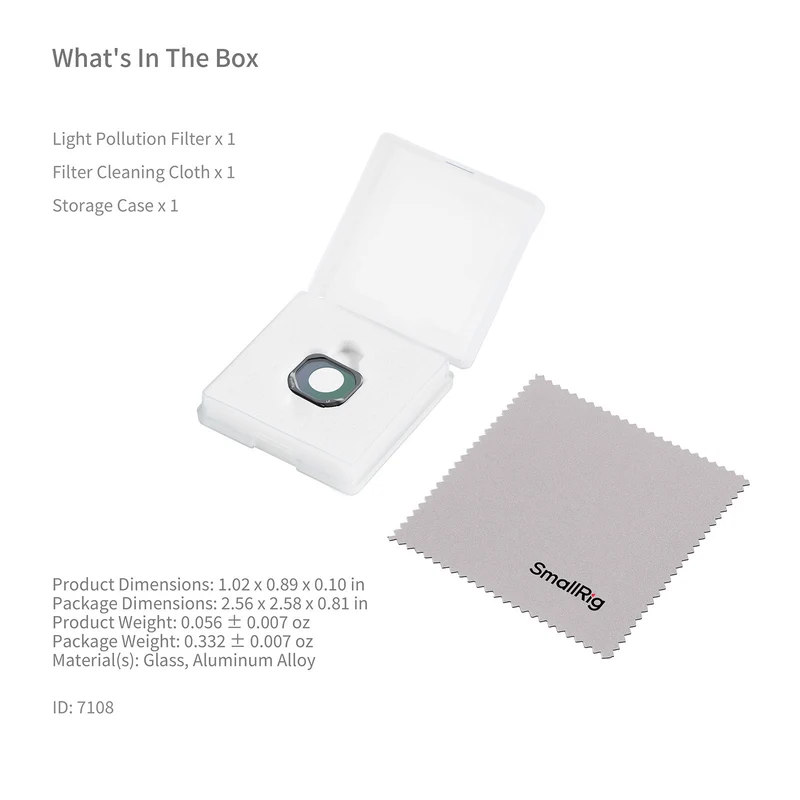 SmallRig Light Pollution Filter for Insta360 Luna Pro 7108