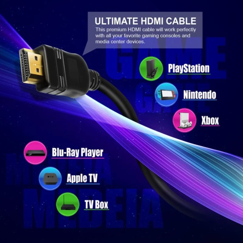 VIVANCO Hochwertiges HDMI Kabel, HDMI 90°-Stecker, 4K und 3D, mit Ethernet, vergoldete Kontakte, ARC, 10 Gbps, 3 m, in Schwarz