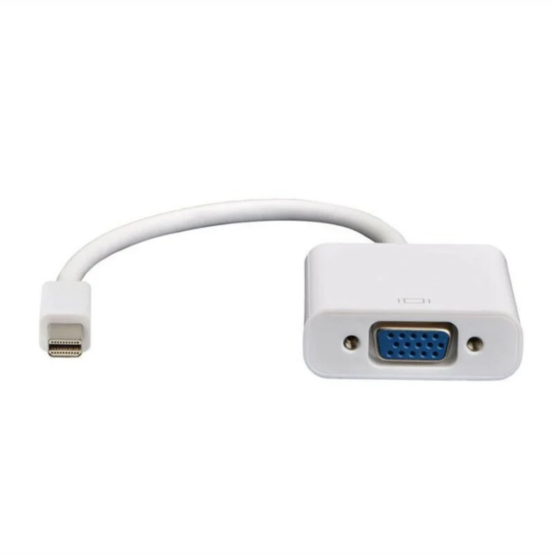 VIVANCO Hochwertiger Mini DisplayPort Hub, Mini DisplayPort auf VGA Adapter, 0,1 m, kompatibel mit MacBook, iMac, Surface und mehr