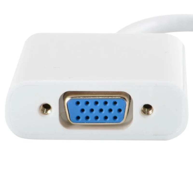 VIVANCO Hochwertiger Mini DisplayPort Hub, Mini DisplayPort auf VGA Adapter, 0,1 m, kompatibel mit MacBook, iMac, Surface und mehr