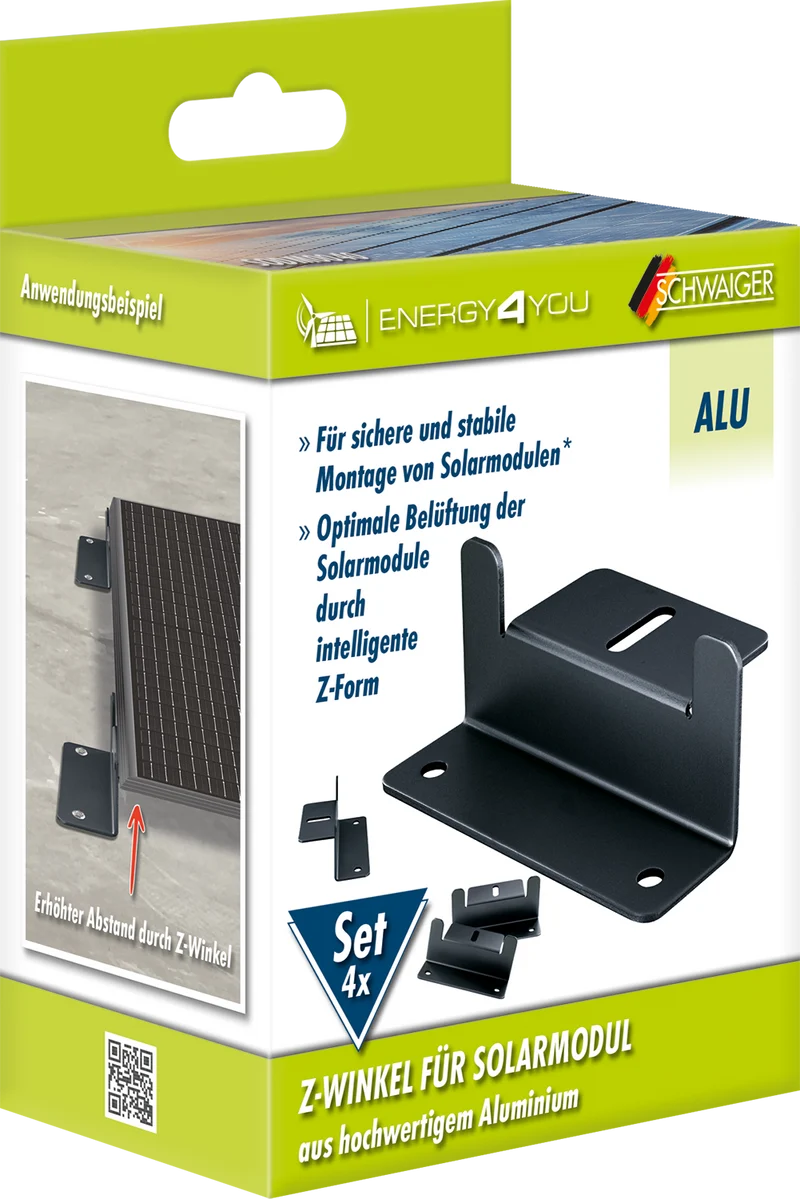 Flachdach-Montage Set für 1 Solarmodul