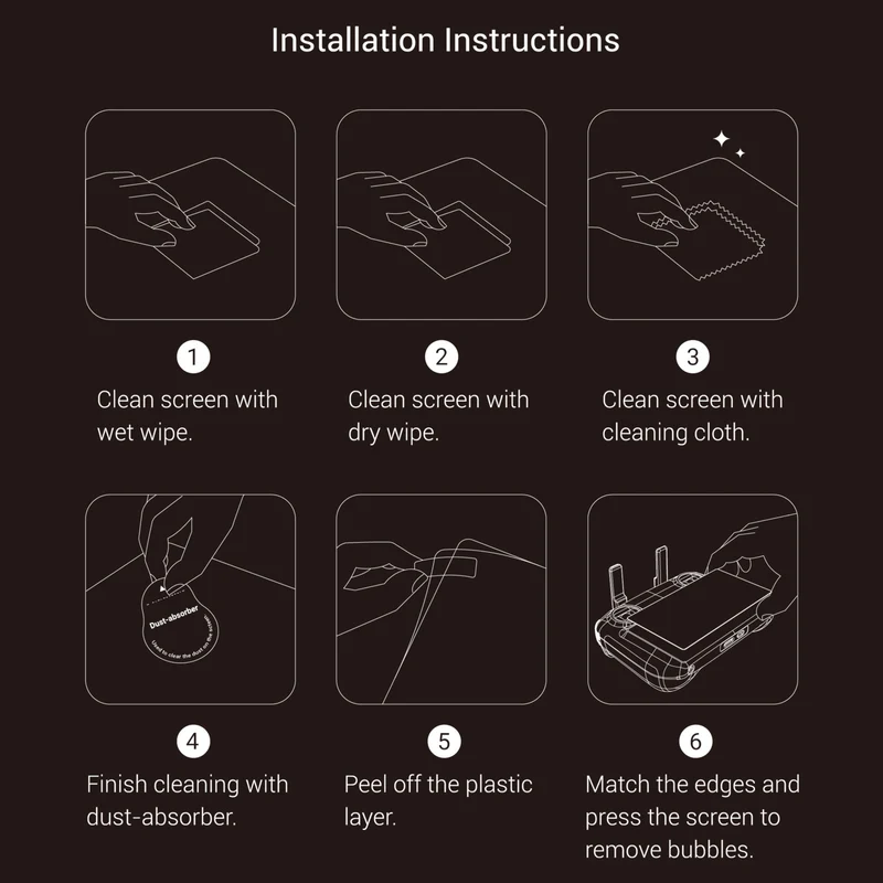 SmallRig HD Screen Protector Kit for DJI RC / RC 2 6111