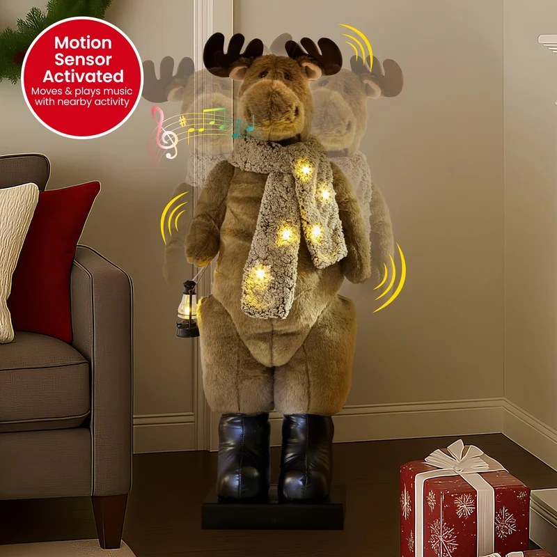 Christabelle 1.1m Musical LED Christmas Moose
