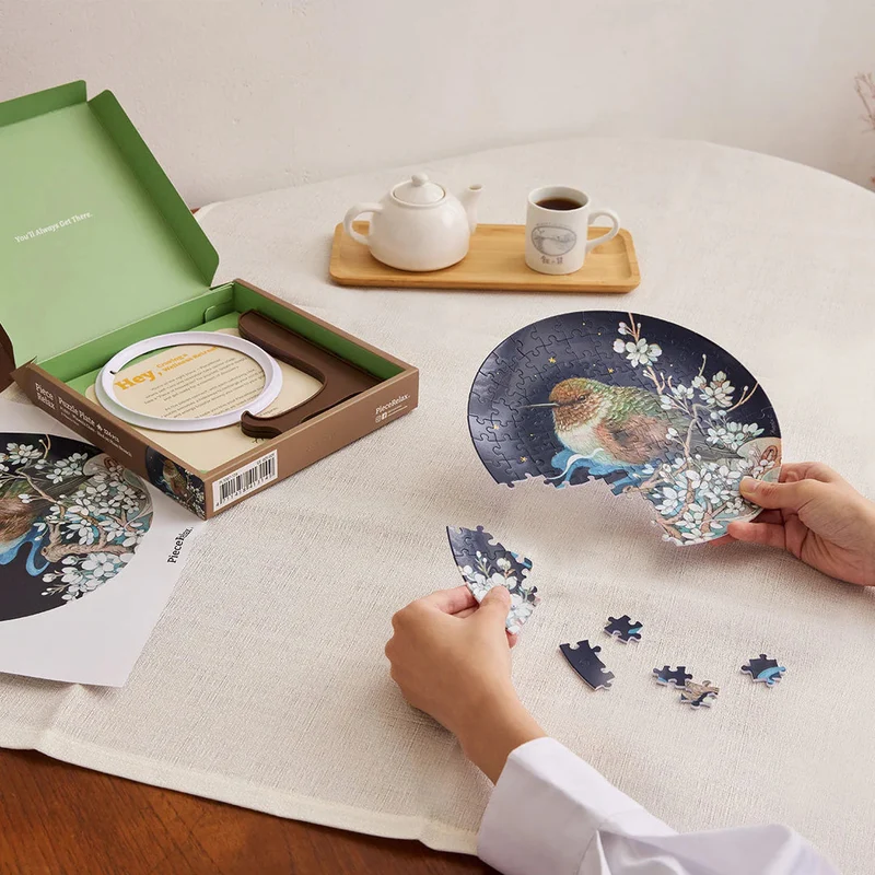 Pintoo 3D Plate Phoenix Chan Bird on Plum Branch Puzzle