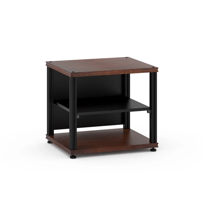 Salamander Synergy S20 3-Shelf Audio Rack - Walnut - Black Posts