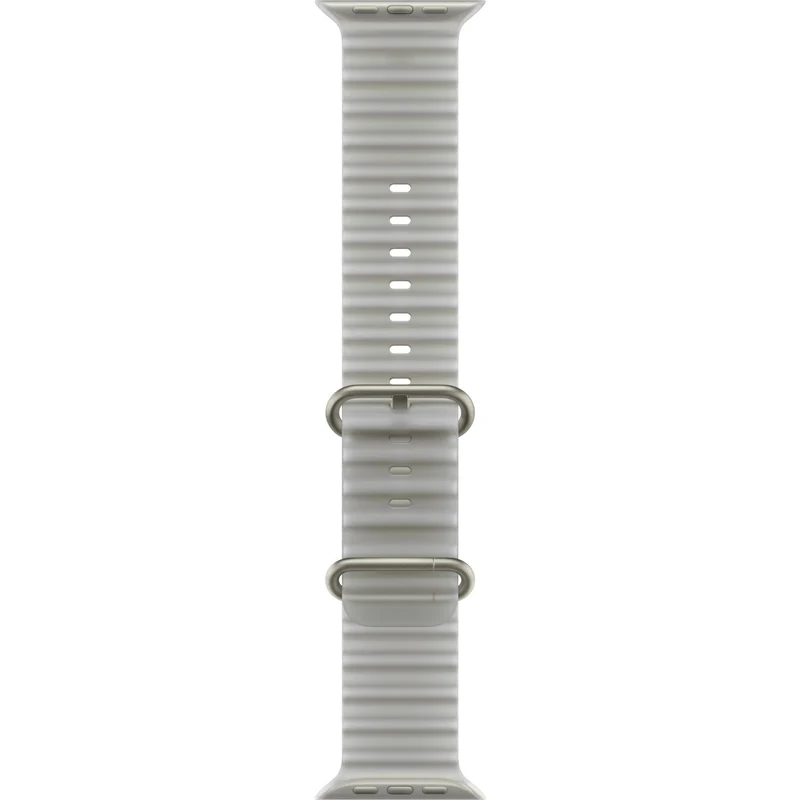 Apple Watch 49mm Translucent [Grey] Ocean Band [Natural Titanium Finish]