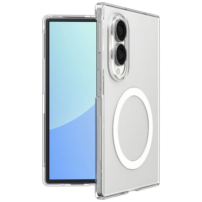 Spigen Galaxy Z Fold 8 Air Skin (MagFit) Case (Clear Case / White Ring)