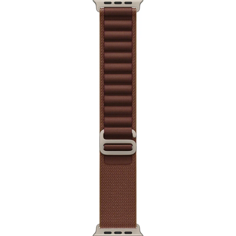 Apple Watch 49mm [Burgundy] Alpine Loop [Large] [Natural Titanium Finish]