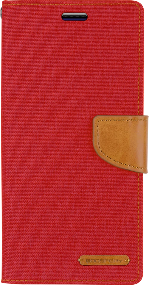 Goospery Canvas Diary For iPhone 12 mini - Red