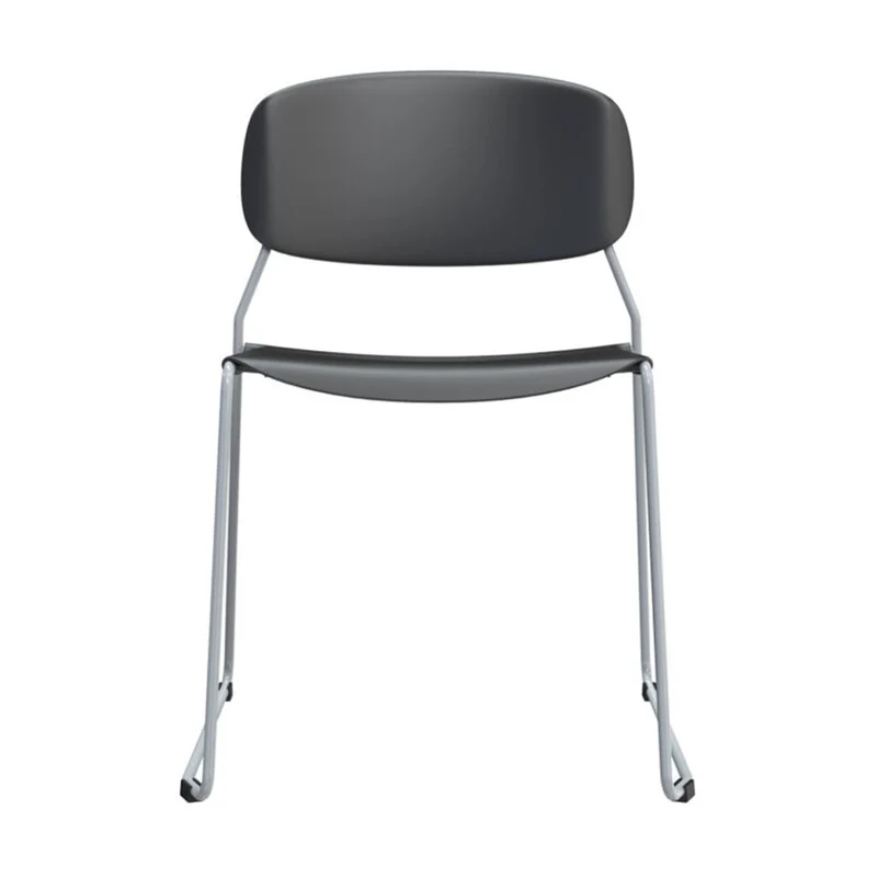 Sabia Felix Pre-Assembled Chair Cushioned Seat Lightweight Stackable Seating (Black)