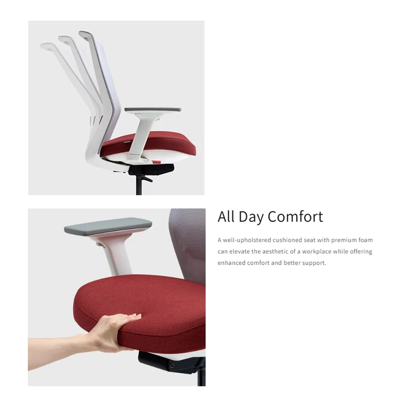 Sabia Willow Pre-Assembled Office Chair Ergonomic Mesh Back With Armrests (Black)
