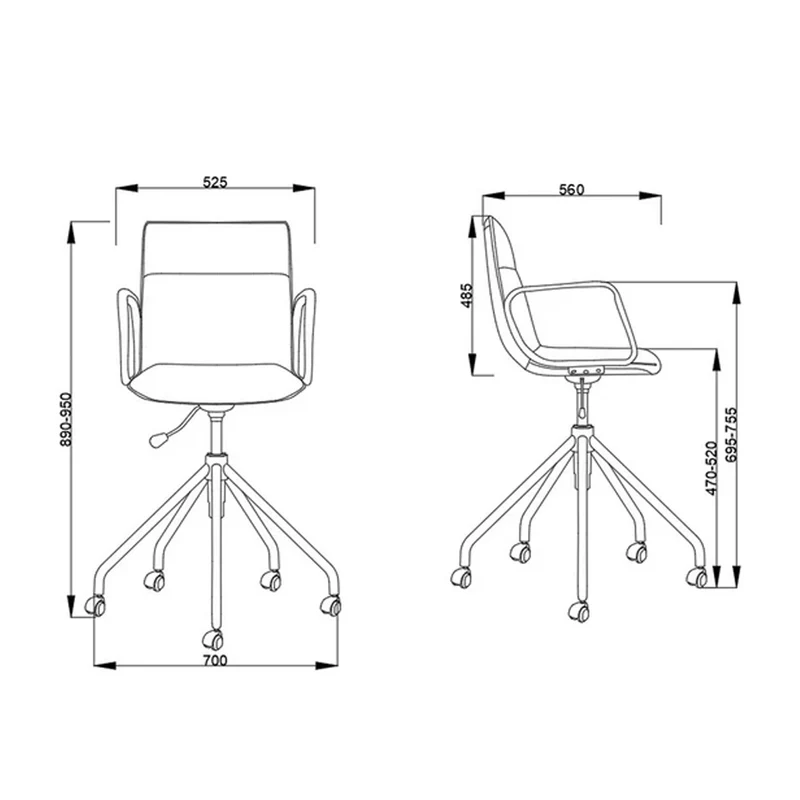 Sabia Maison Pre-Assembled Chair Leather-Like Upholstered Meeting Room (Tan)