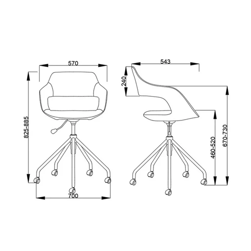 Sabia Oliver Medium Back Pre-Assembled Office Chair Upholstered (Tan/White Frame)