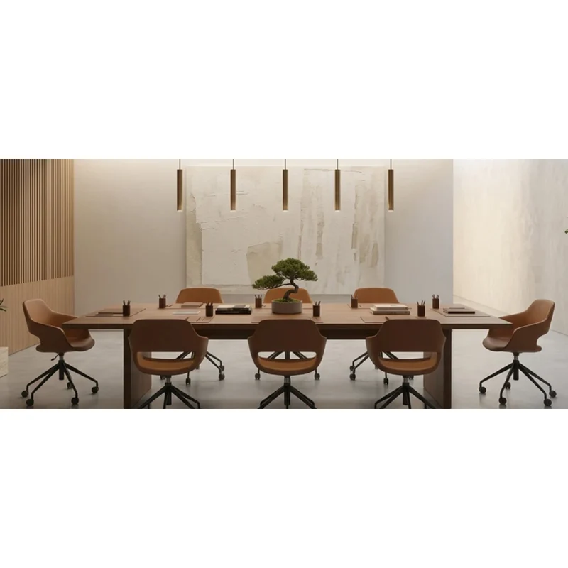Sabia Oliver Medium Back Pre-Assembled Office Chair Upholstered (Tan/White Frame)