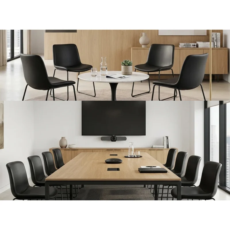 Sabia Arden Pre-Assembled Chair Stackable Office Seating Padded Seat (Black)