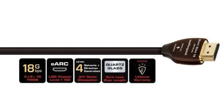 AudioQuest Root Beer 18 Active Optical HDMI Cable - HAOC - 5.0 Meter