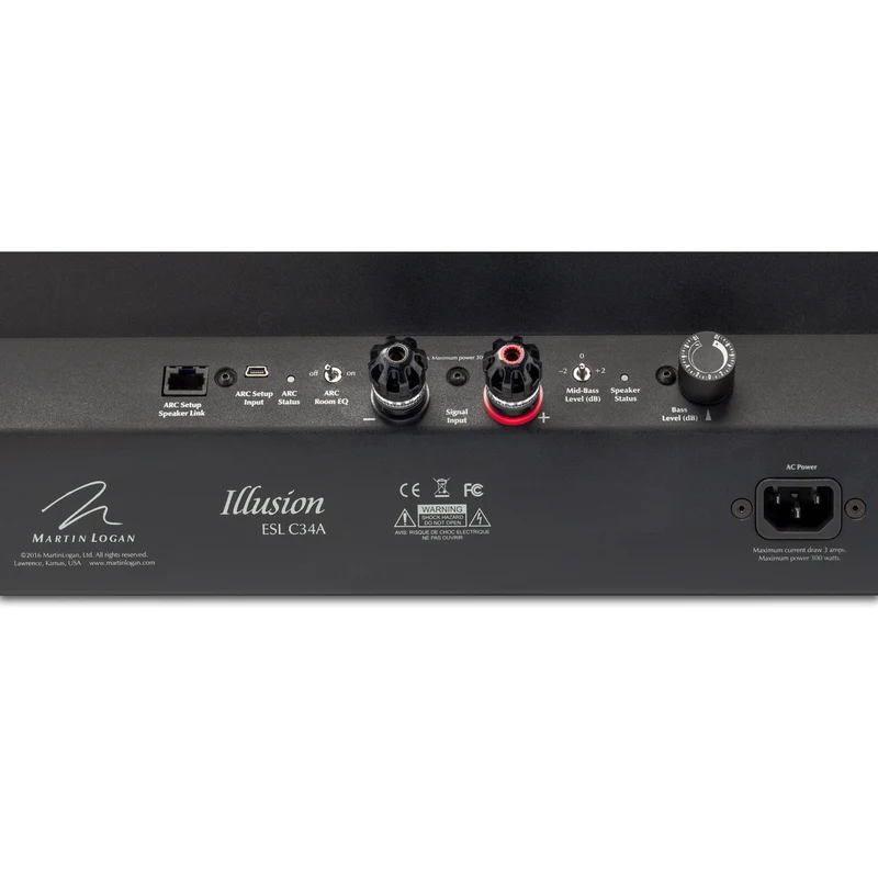 MartinLogan Illusion ESL C34A Center Channel Speaker - Walnut