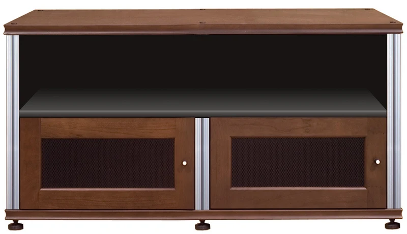 Salamander Synergy Twin 20 OC with Double-Width Shelf - Walnut/Alumium