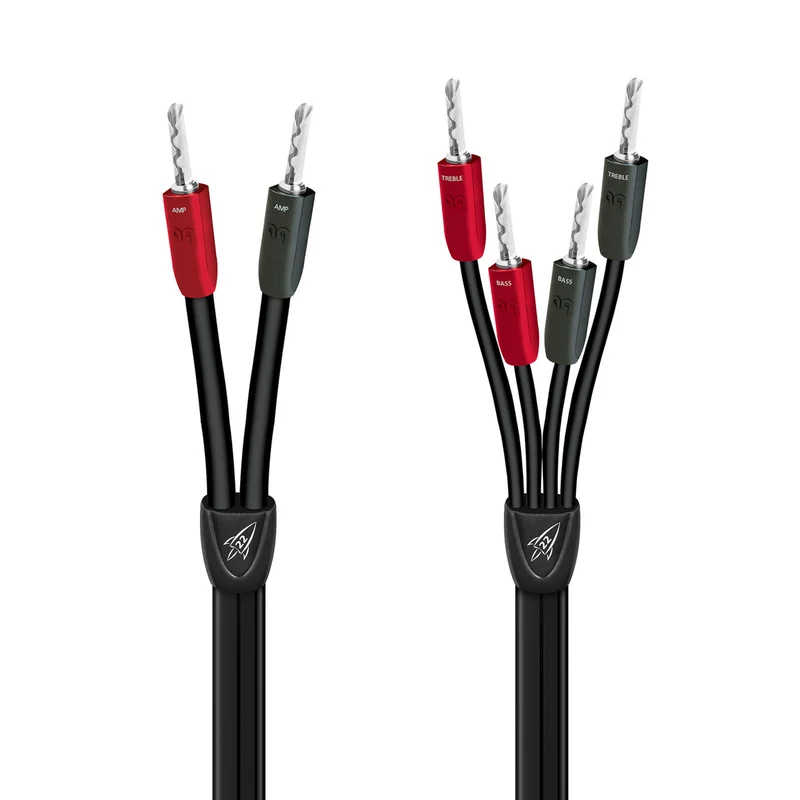 AudioQuest Rocket 22 Speaker Cable - 6 Foot - Bi-Wire - BFA Bananas to BFA Bananas - Pair