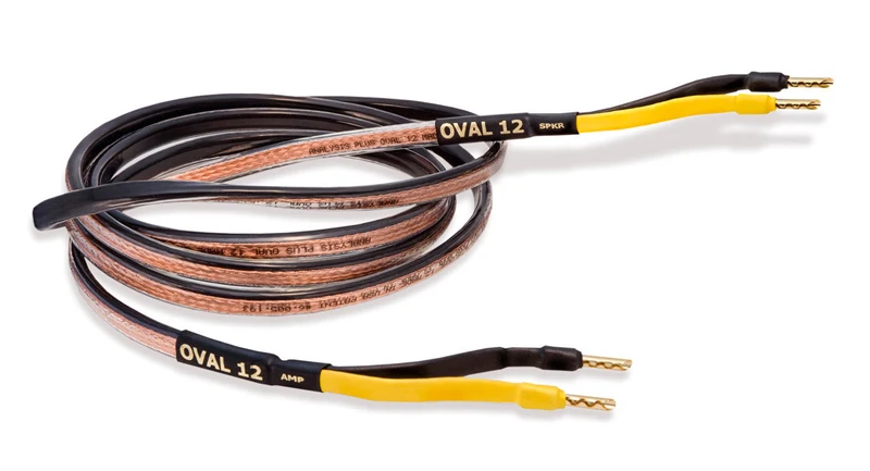 Analysis Plus Black Oval 12 Speaker Cable - 4 Foot - Banana to Banana - Pair