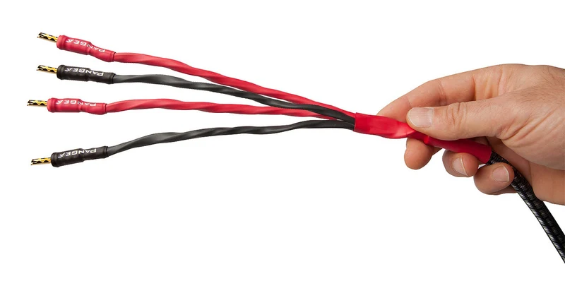 AudioQuest Type 8 Speaker Cable - PREMIUM No Frills Termination - 20 Foot Pair - Bi-Wire Bananas to Spades