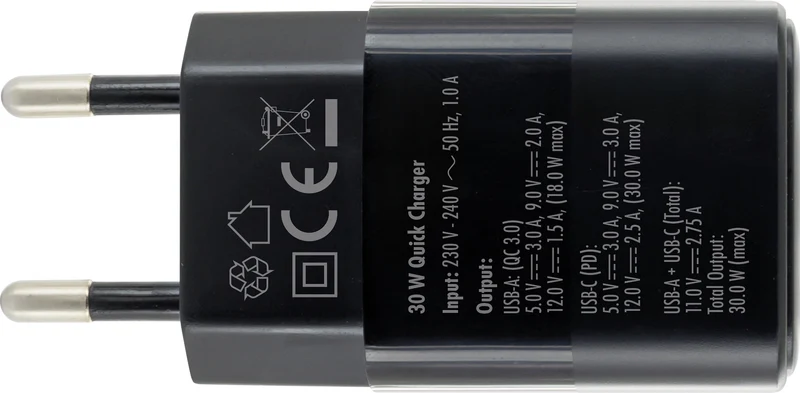 USB Schnellladegerät 30W