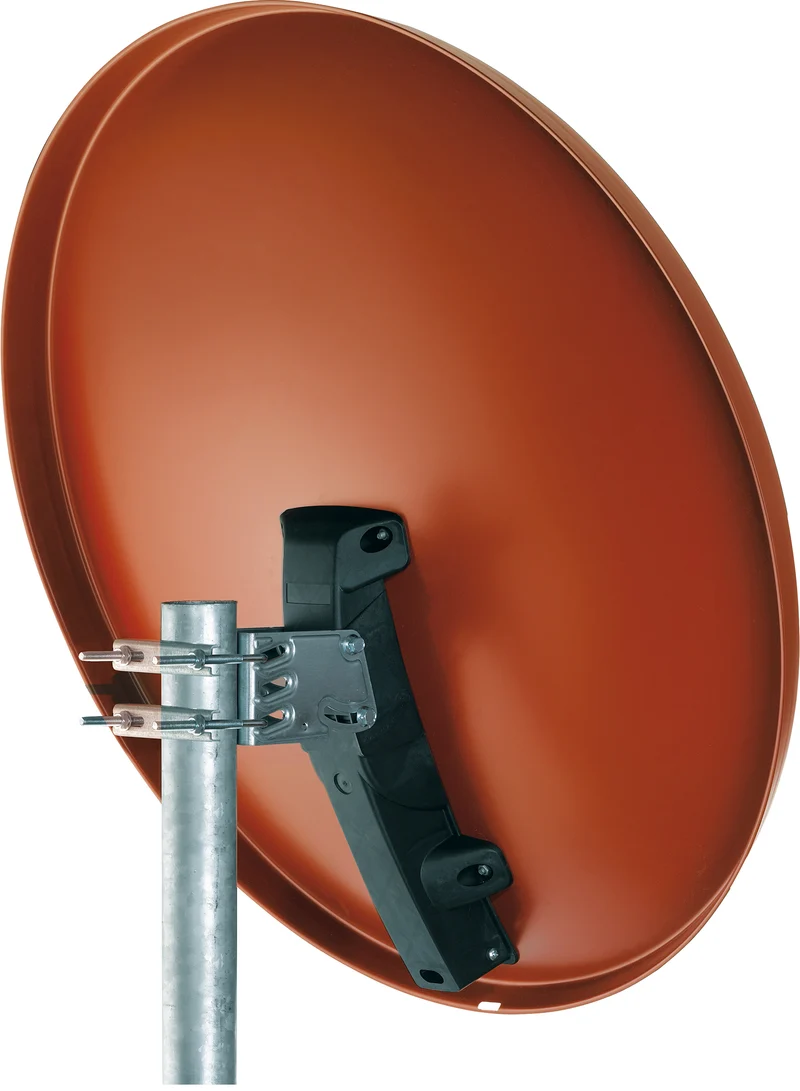 Aluminium Satellitenschüssel 80 cm ziegelrot