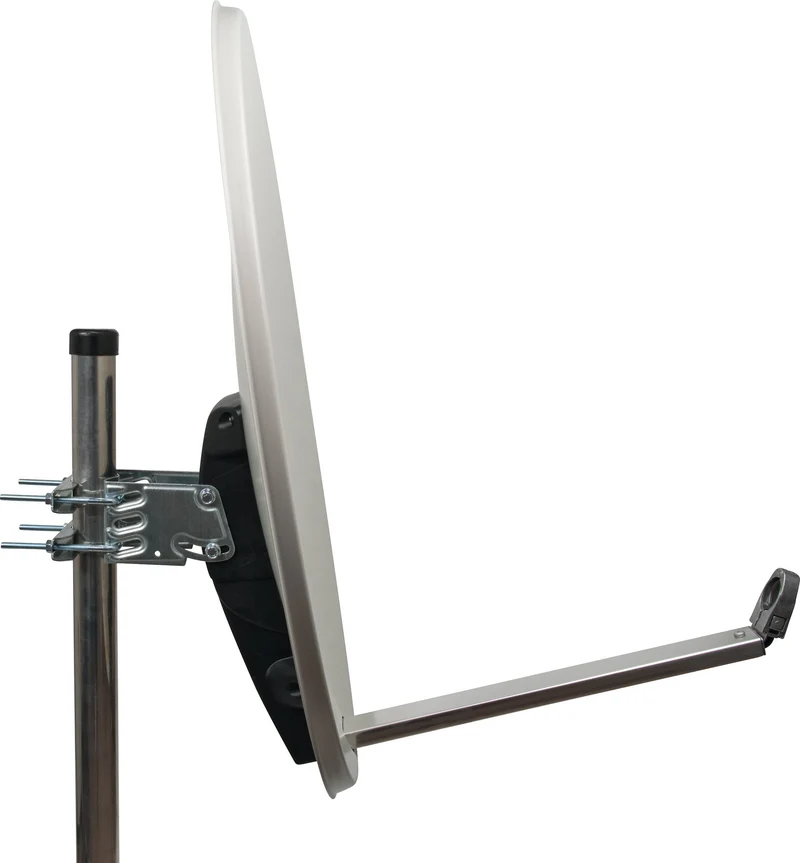 Aluminium Satellitenschüssel 80 cm hellgrau