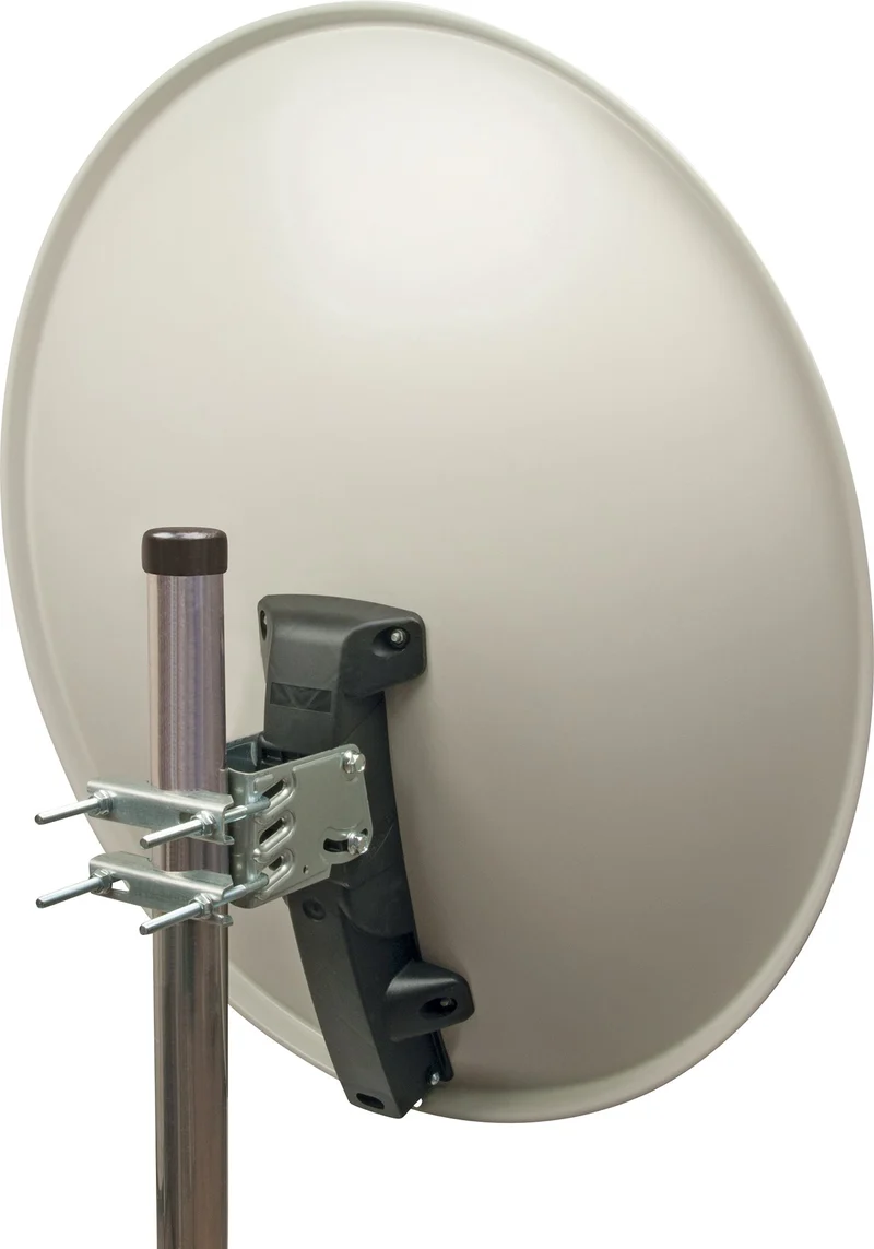 Aluminium Satellitenschüssel 80 cm hellgrau