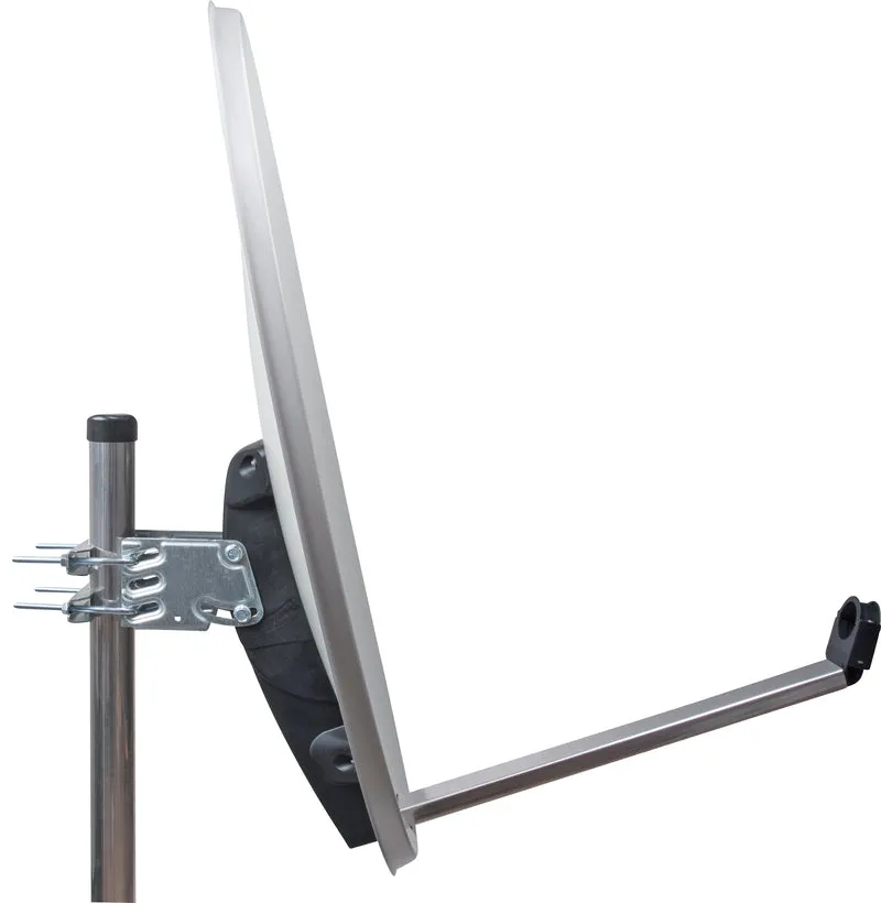 Stahl Satellitenschüssel 80 cm hellgrau