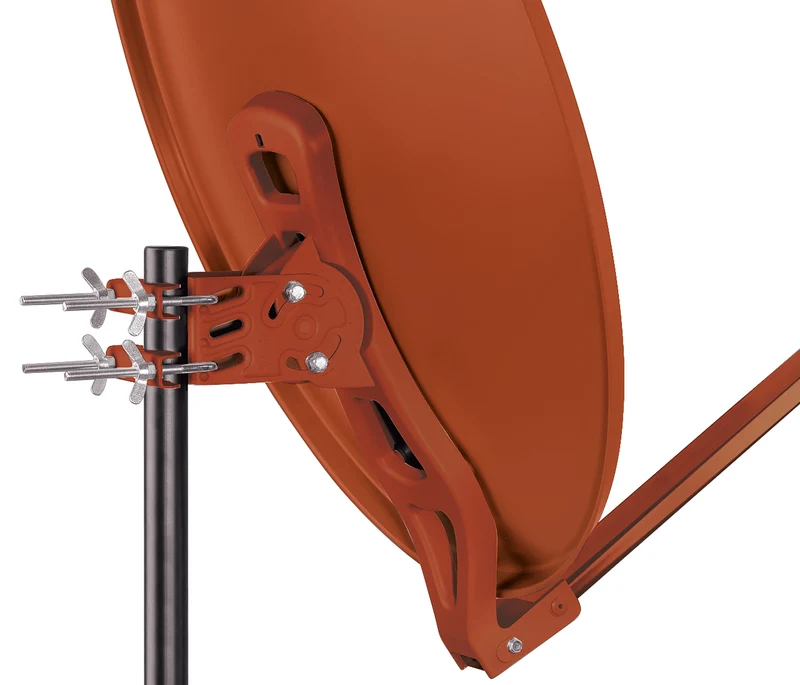 Aluminium Satellitenschüssel 88 cm ziegelrot