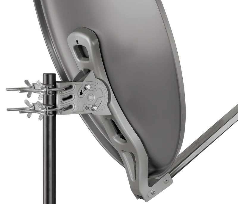 Aluminium Satellitenschüssel 80 cm vormontiert anthrazit