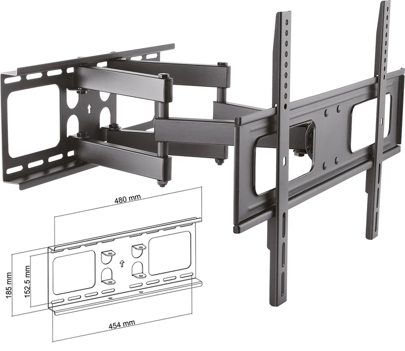 TV Wandhalter 37 - 86 Zoll mit doppeltem Schenkarm