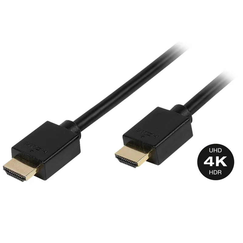 VIVANCO Hochwertiges High Speed HDMI Kabel, kompatibel mit 4K / 3D, mit Ethernet, ARC, vergoldete Kontakte, 3 m Länge