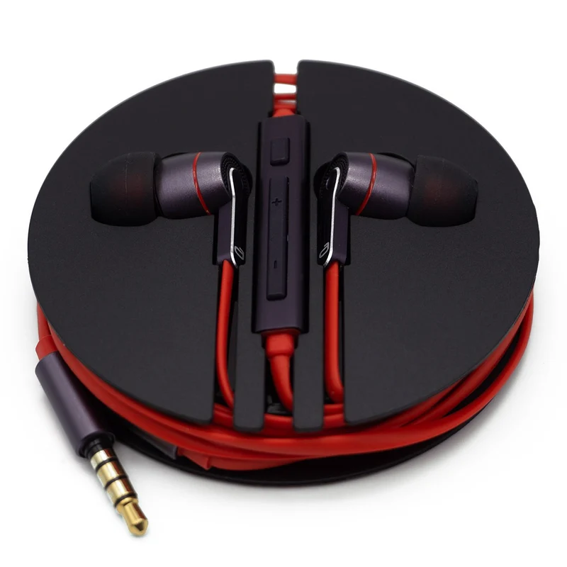 VIVANCO In-Ear Headset Rot – Hochwertiger Sound für alle 3,5mm Geräte