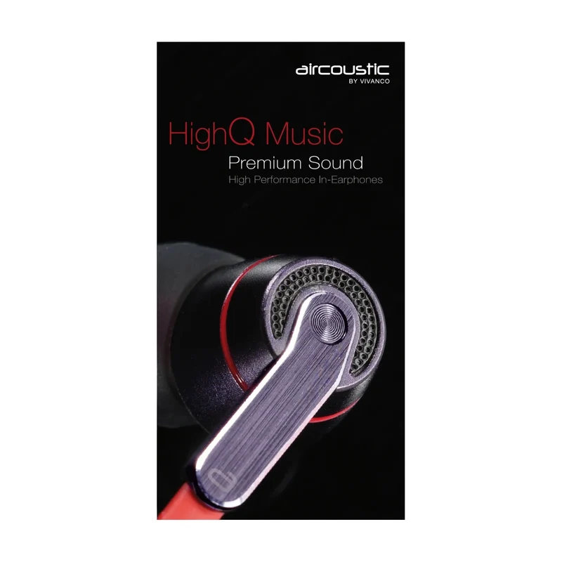VIVANCO In-Ear Headset Rot – Hochwertiger Sound für alle 3,5mm Geräte