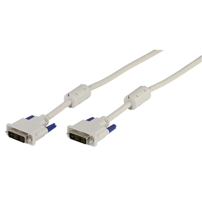 VIVANCO Hochwertiges DVI-D Single Link Kabel 1,8m, kompatibel mit DVI-D Geräten, 4,95 Gbit, vollgeschirmt, schwarz