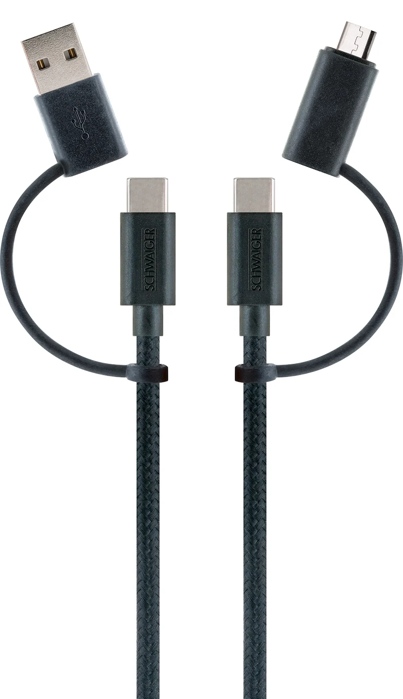 4in1 USB-Ladekabel 1,5 m
