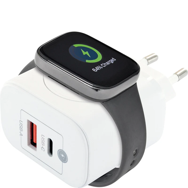 Ladeadapter SmartWatch USB-C & A 20W
