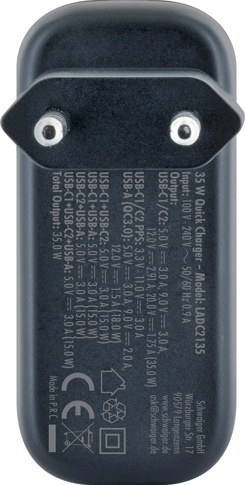 Ladeadapter USB-C & A 35W