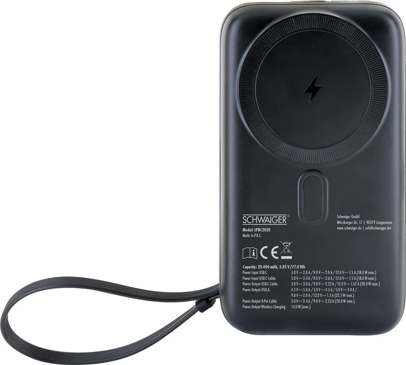 Powerbank mit Wireless Ladefunktion