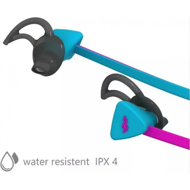 Trendige VIVANCO In-Ear Sportkopfhörer, Rosa, mit Mikrofon, IPX4 Spritzwasserschutz, Silikongehäuse, 3,5 mm Klinke, 1,2 m Flachkabel
